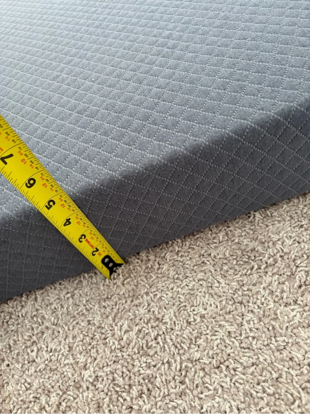 Twin Mattress- ideal for camping. Tri-Fold Mattress Pad - Gray 4 inch
